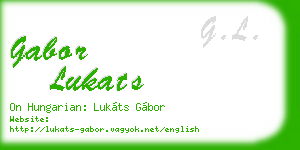 gabor lukats business card